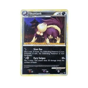 Skuntank Pokemon Card 37/90 HeartGold SoulSilver‎ Rare 2010 MP/LP